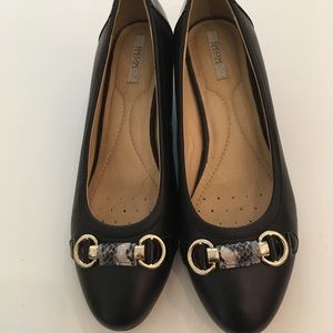 Geox Floralie Respira black wedge loafers 35